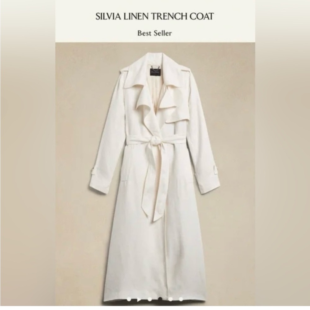 Banana Republic Silva Linen Trench Coat